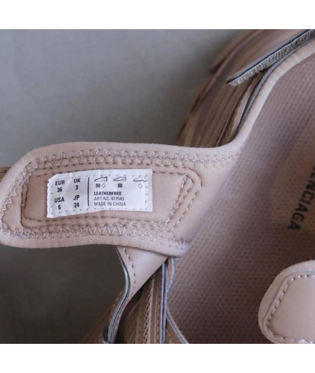 BALENCIAGA Бежевые сандалии, фото 4