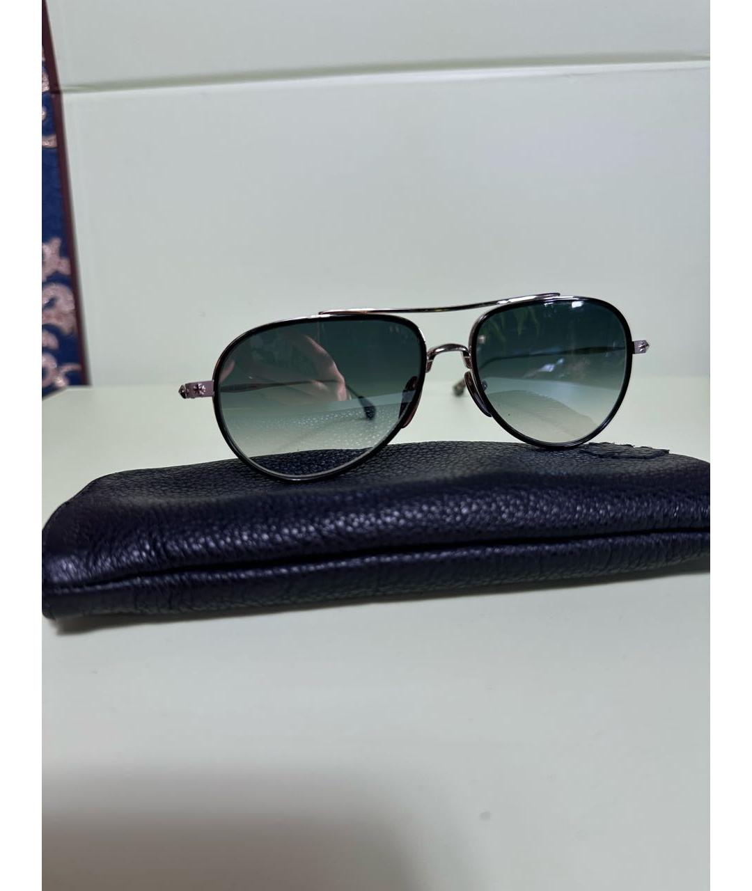 CHROME HEARTS Серые металлические солнцезащитные очки, фото 8