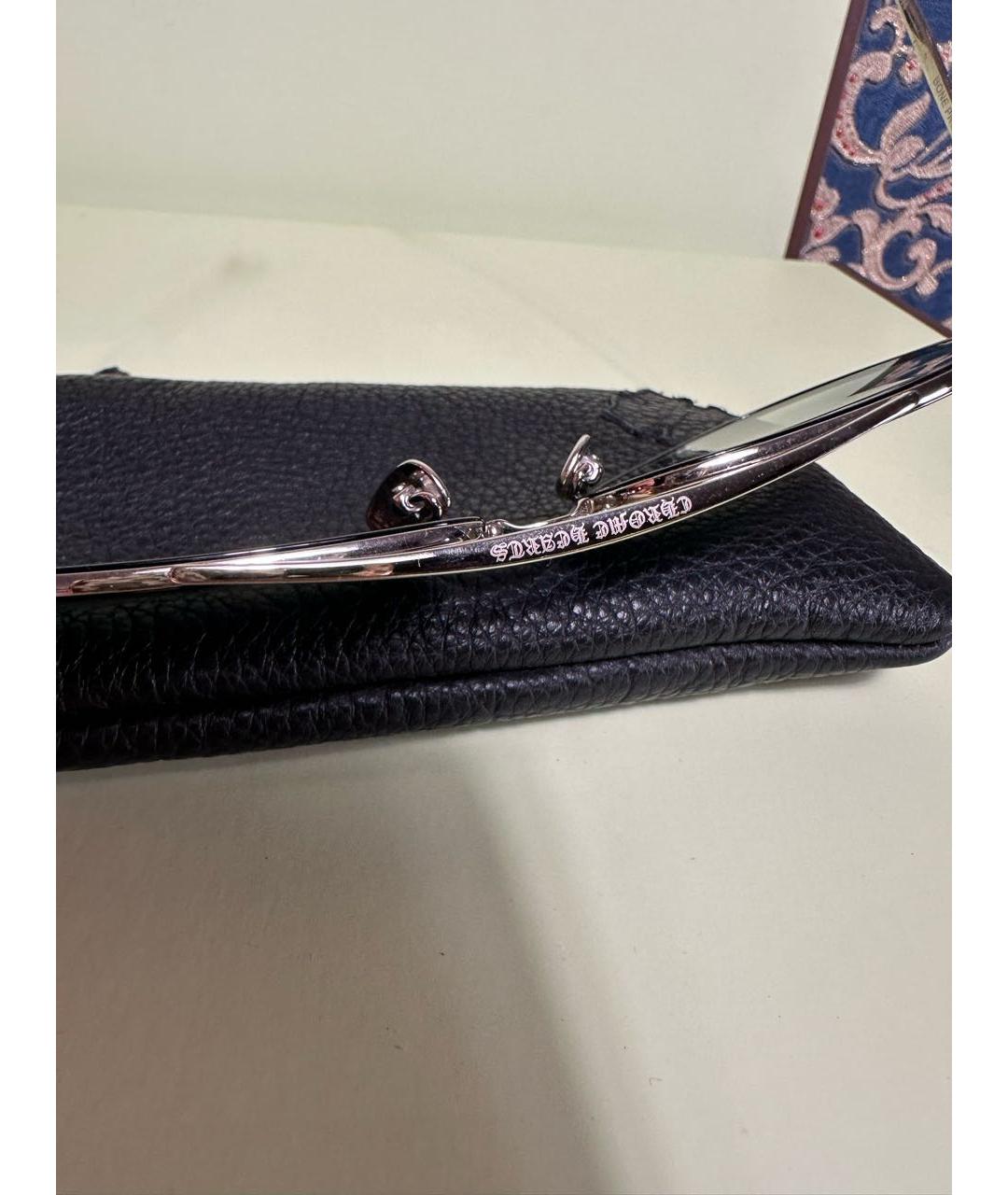 CHROME HEARTS Серые металлические солнцезащитные очки, фото 7