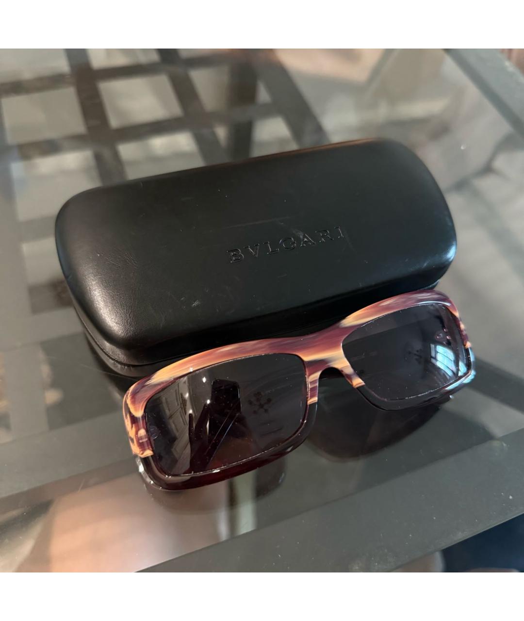 BVLGARI Бордовые солнцезащитные очки, фото 5