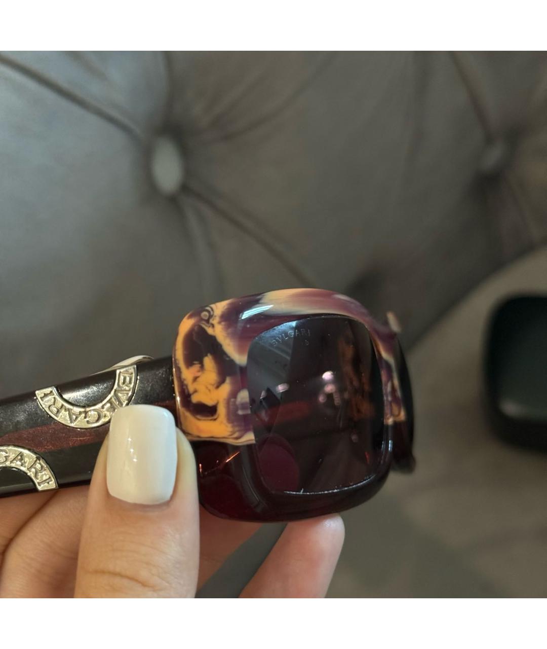 BVLGARI Бордовые солнцезащитные очки, фото 3