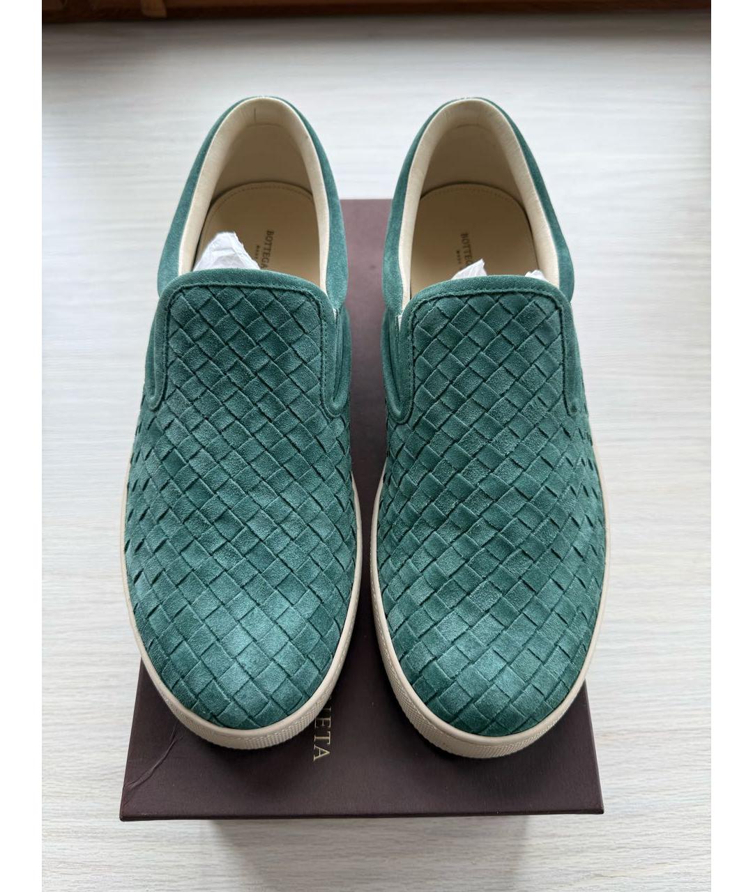 BOTTEGA VENETA Зеленые бархатные эспадрильи, фото 2