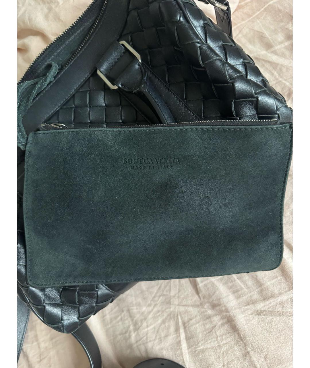 BOTTEGA VENETA Черная кожаная сумка с короткими ручками, фото 5