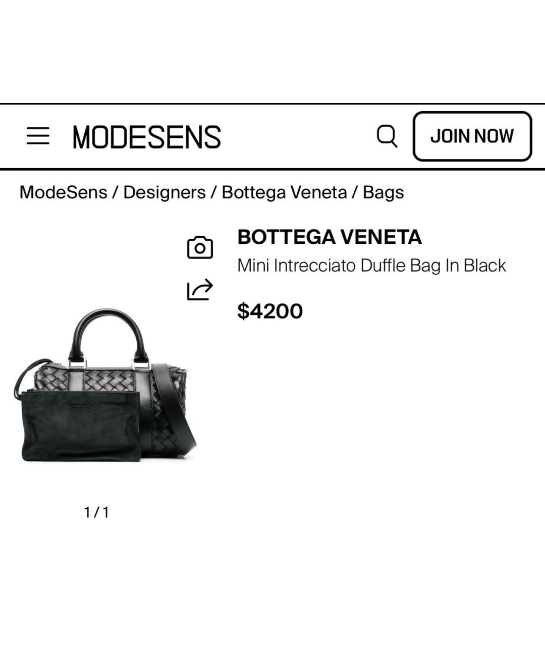 BOTTEGA VENETA Черная кожаная сумка с короткими ручками, фото 7