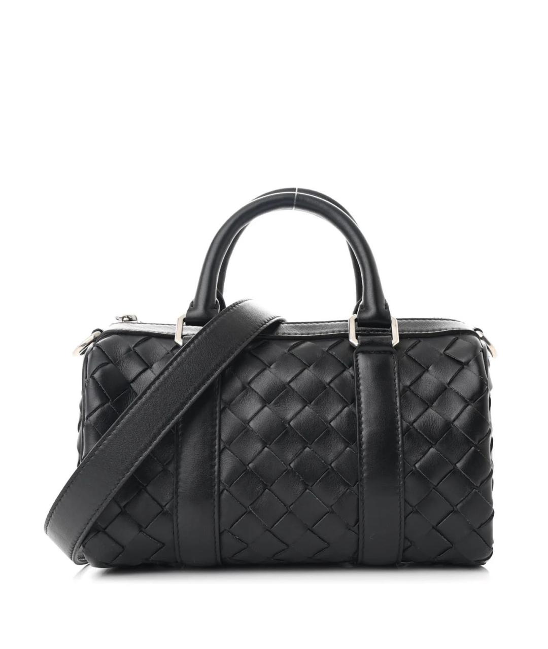 BOTTEGA VENETA Черная кожаная сумка с короткими ручками, фото 8