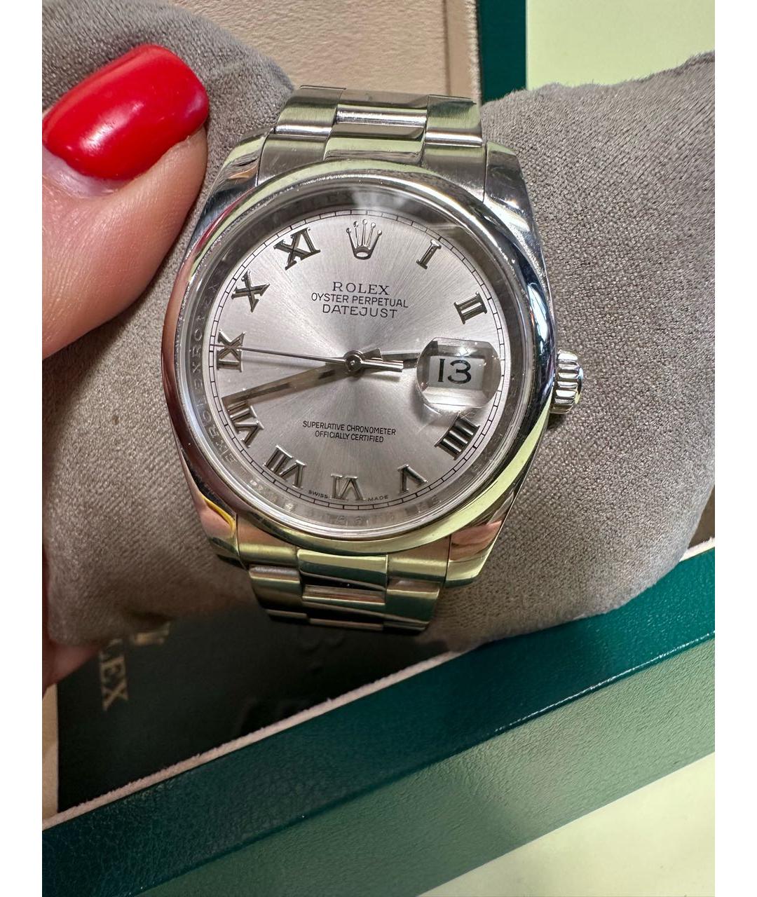 ROLEX Серебряные часы, фото 6