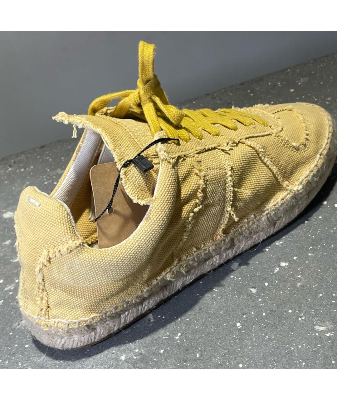 MAISON MARGIELA Желтые текстильные кеды, фото 8