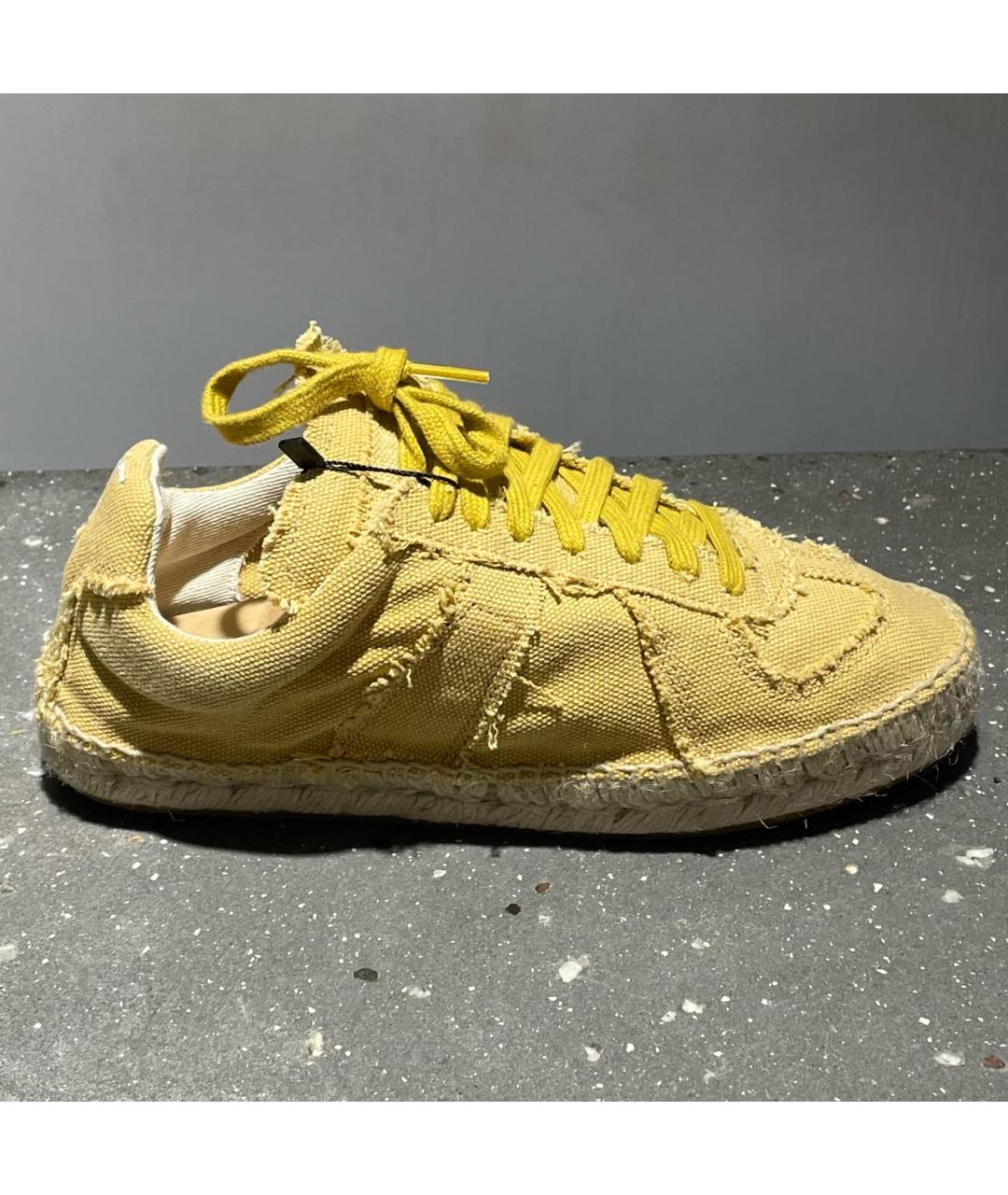 MAISON MARGIELA Желтые текстильные кеды, фото 9