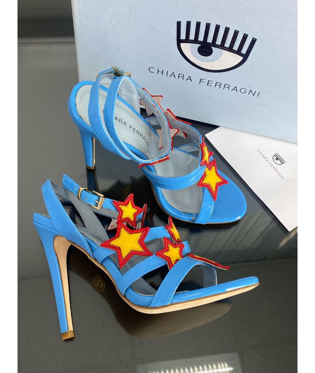CHIARA FERRAGNI Мульти кожаные босоножки, фото 5