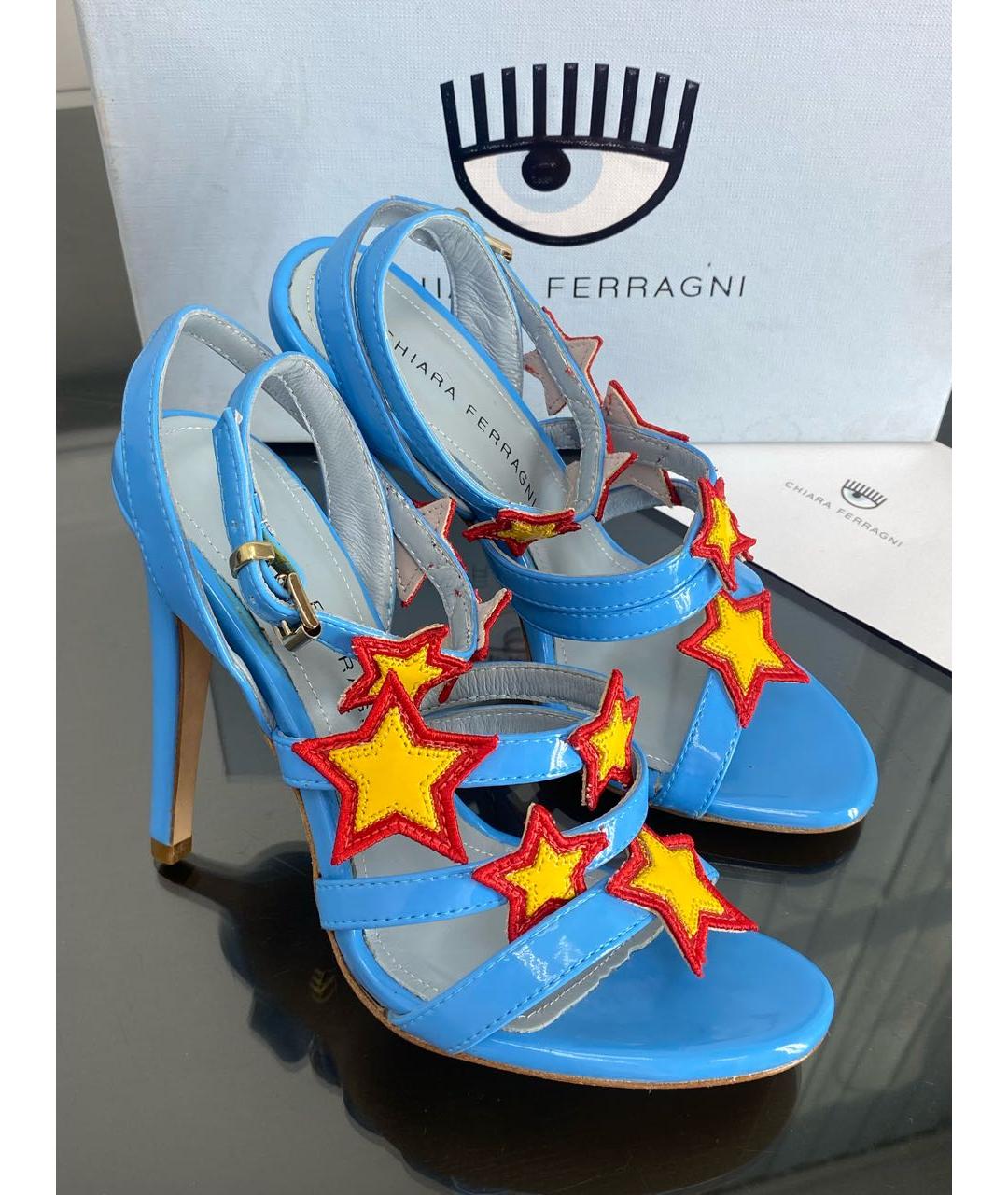 CHIARA FERRAGNI Мульти кожаные босоножки, фото 7
