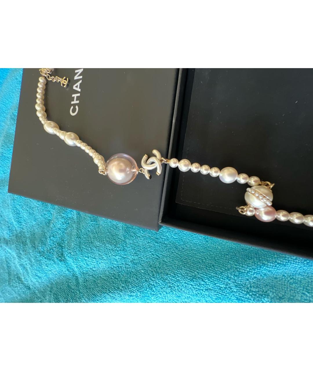 CHANEL Серебряное металлическое колье, фото 2