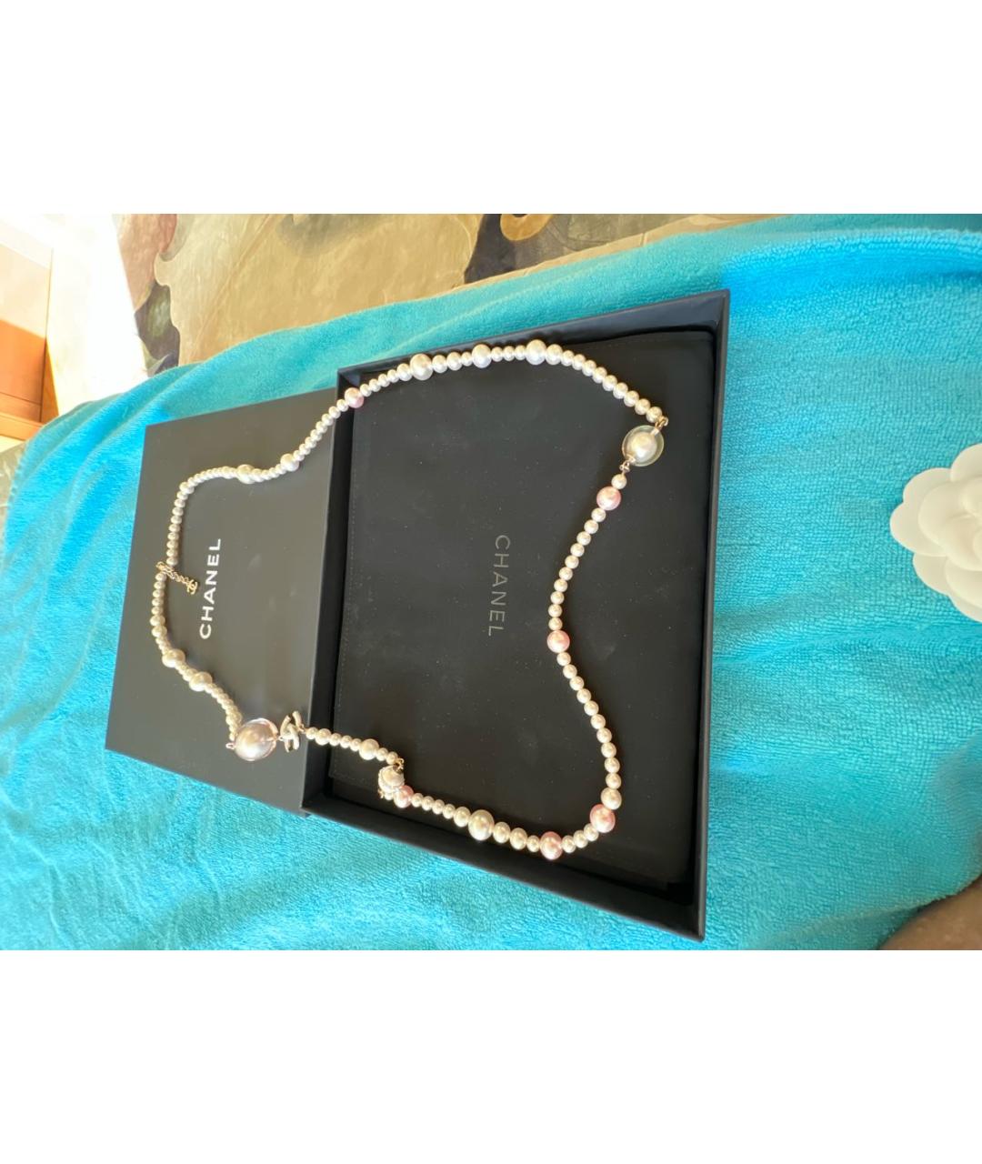 CHANEL Серебряное металлическое колье, фото 4