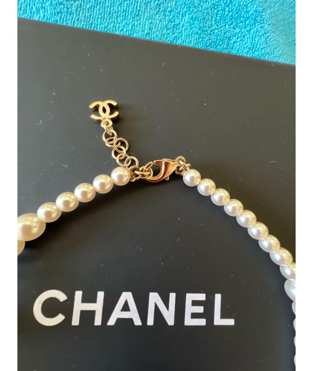 CHANEL Серебряное металлическое колье, фото 3