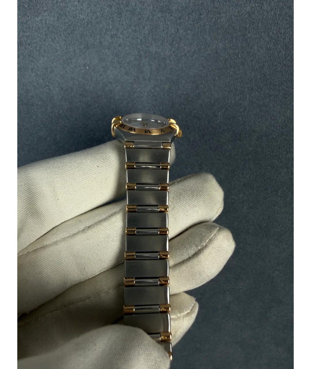 OMEGA Белые часы из желтого золота, фото 5