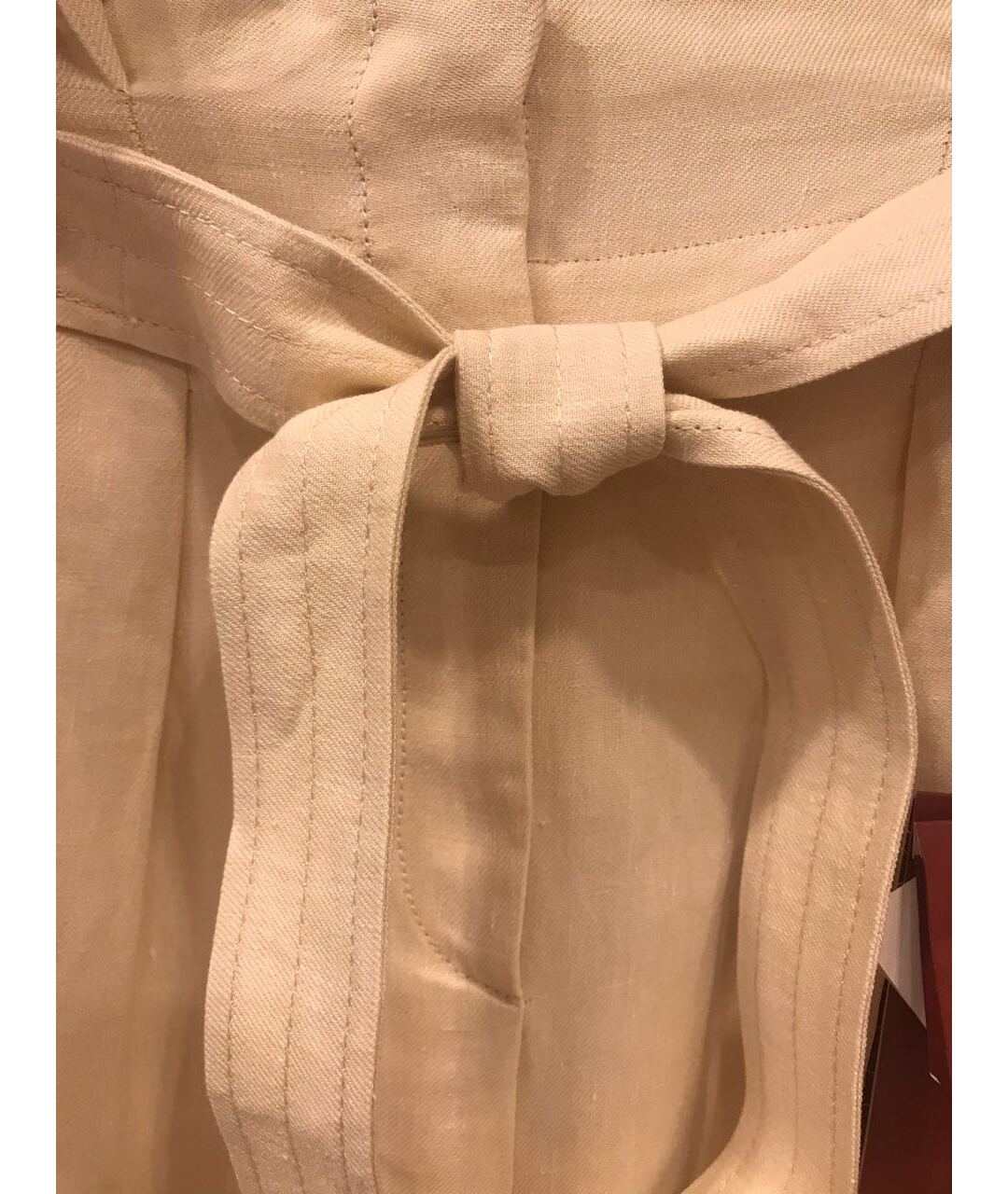 MAX MARA STUDIO Бежевые льняные шорты, фото 4