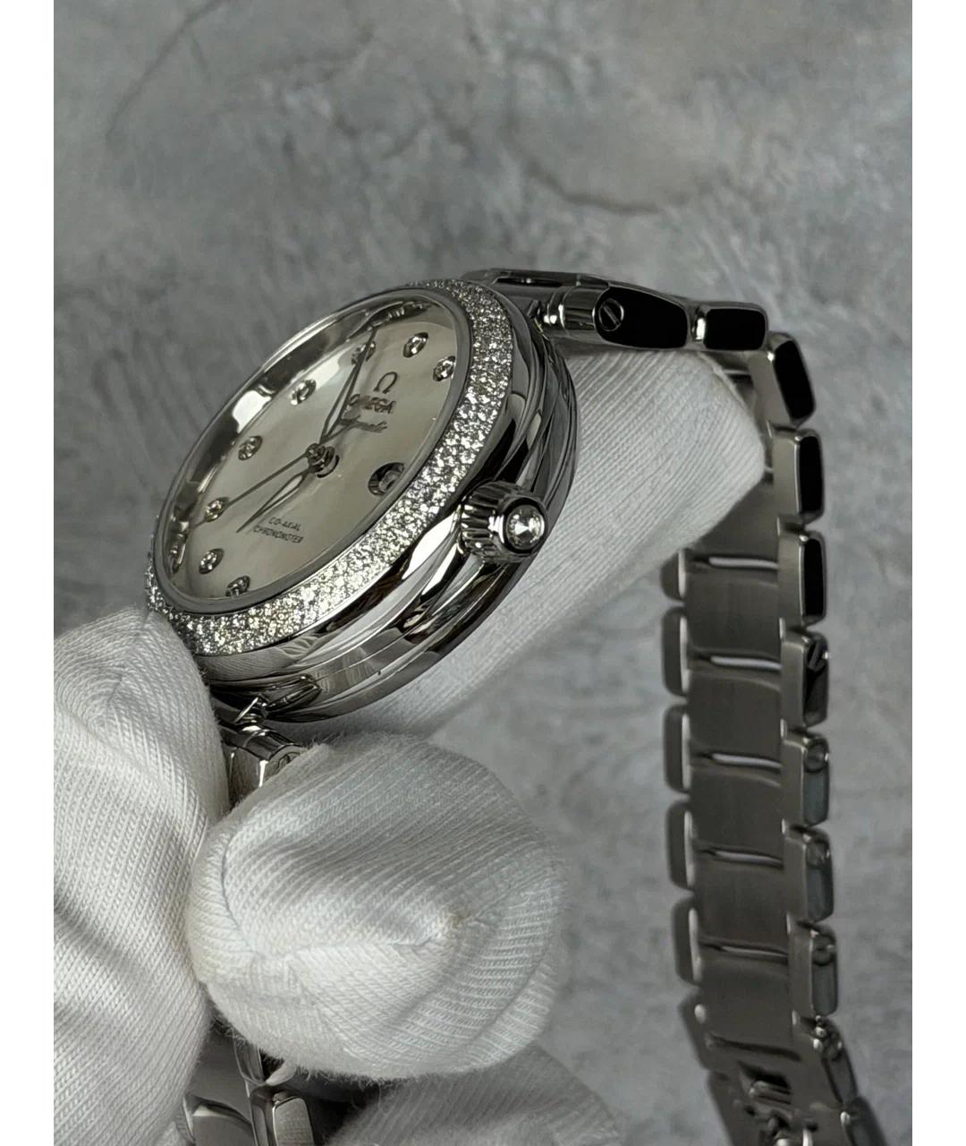 OMEGA Белые часы, фото 3