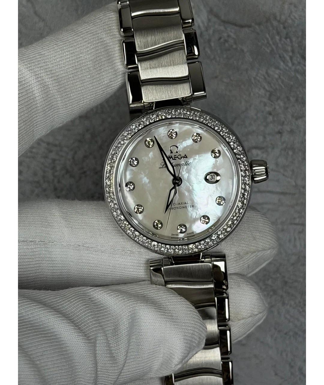 OMEGA Белые часы, фото 2