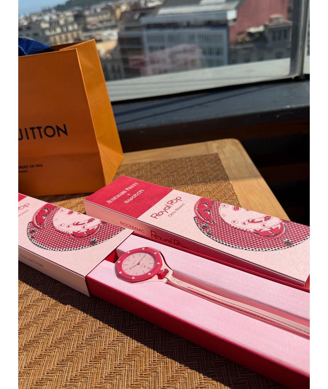 Swatch Красные часы, фото 4
