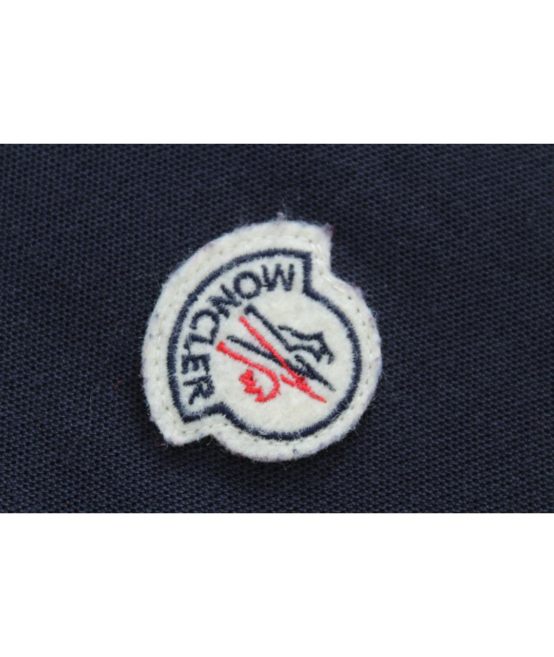 MONCLER Синяя хлопковая футболка, фото 7