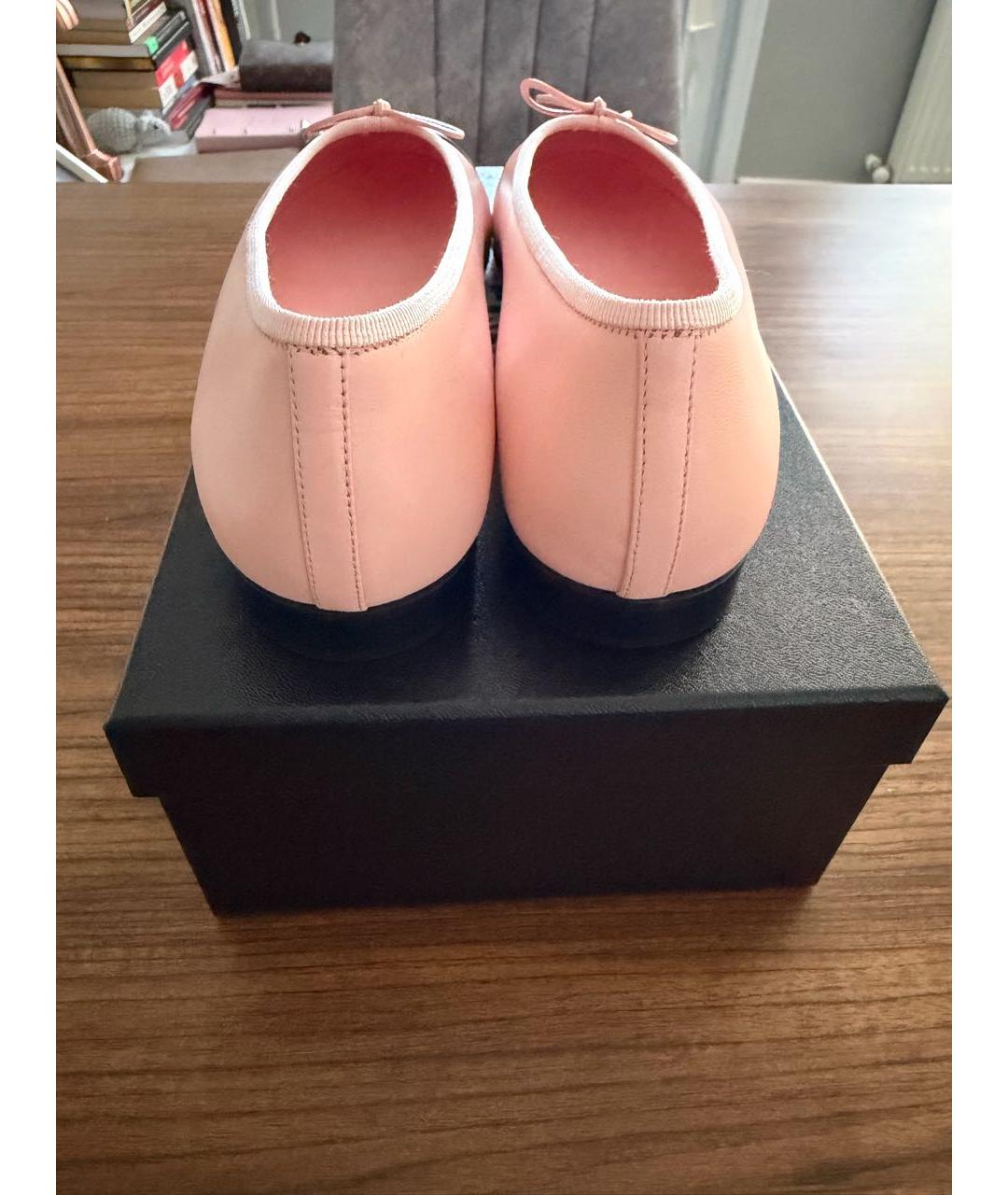 CHANEL Розовые кожаные балетки, фото 4