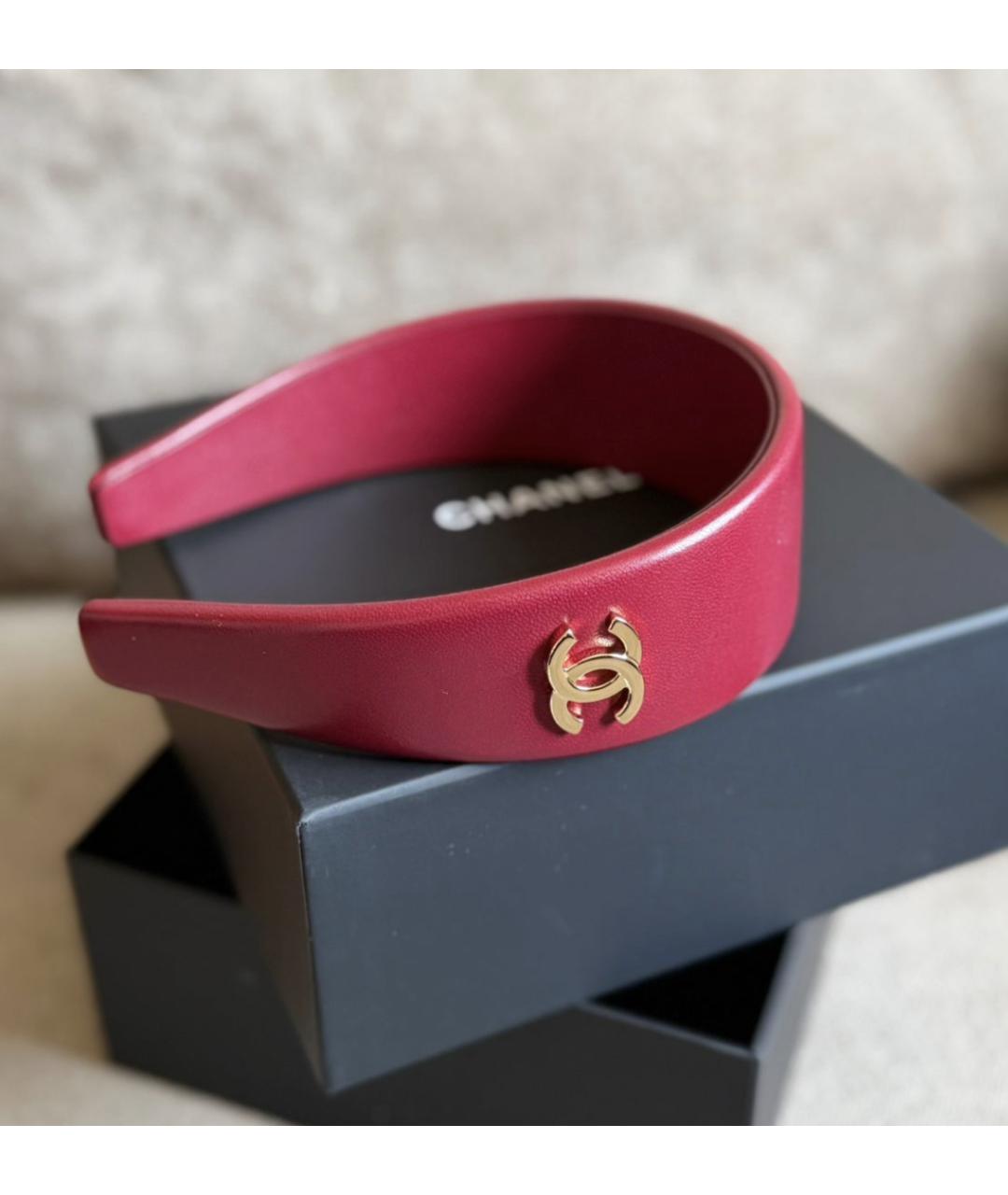 CHANEL Бордовый ободок, фото 2
