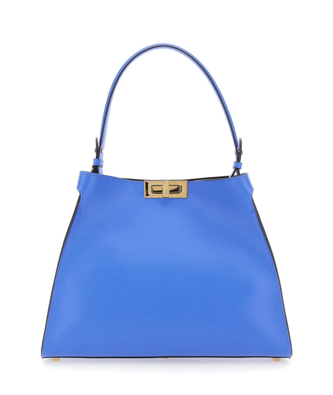 FENDI Синяя кожаная сумка тоут, фото 1