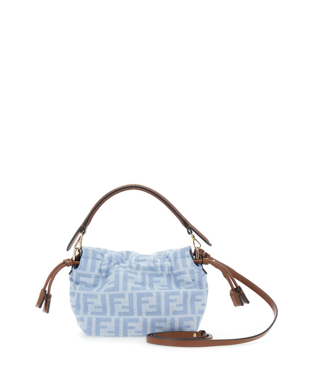 FENDI Синяя хлопковая сумка через плечо, фото 2