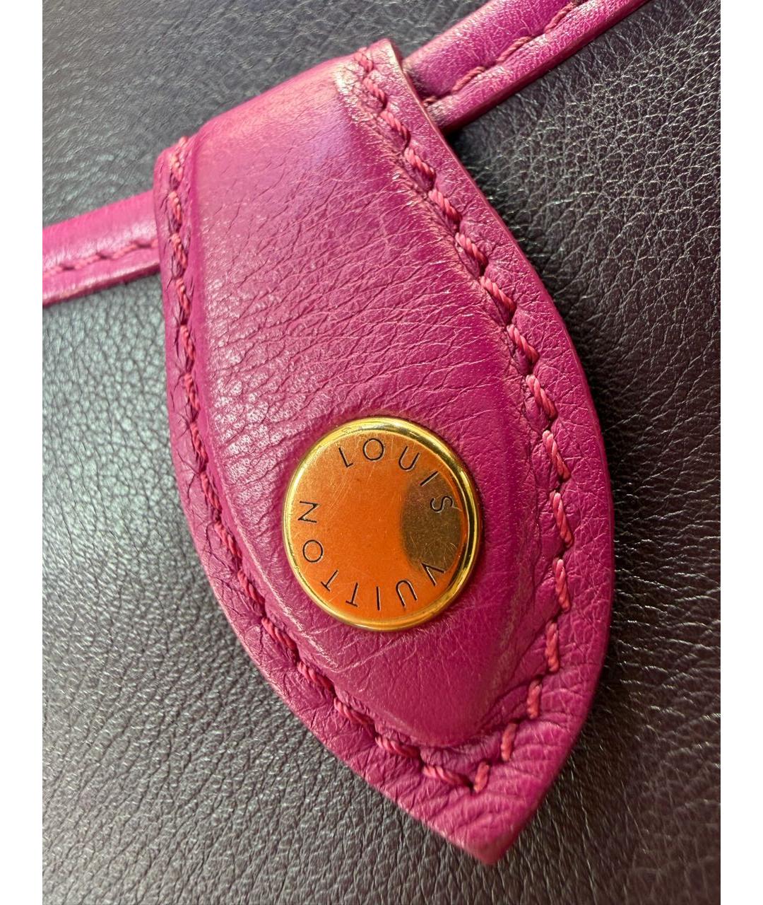 LOUIS VUITTON Фиолетовая кожаная сумка через плечо, фото 6