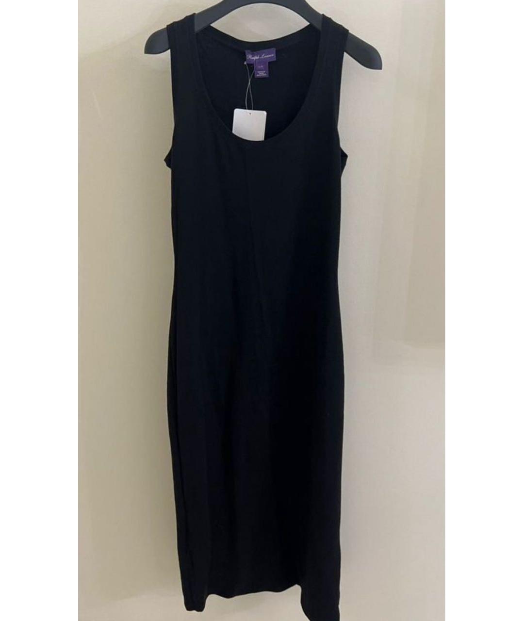 RALPH LAUREN PURPLE LABEL Черное шерстяное повседневное платье, фото 4