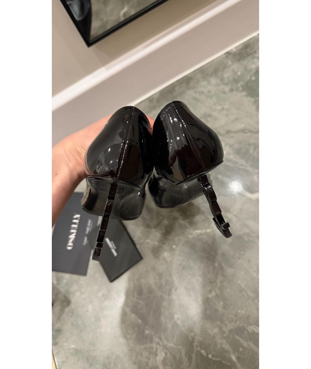 SAINT LAURENT Черные туфли из лакированной кожи, фото 4