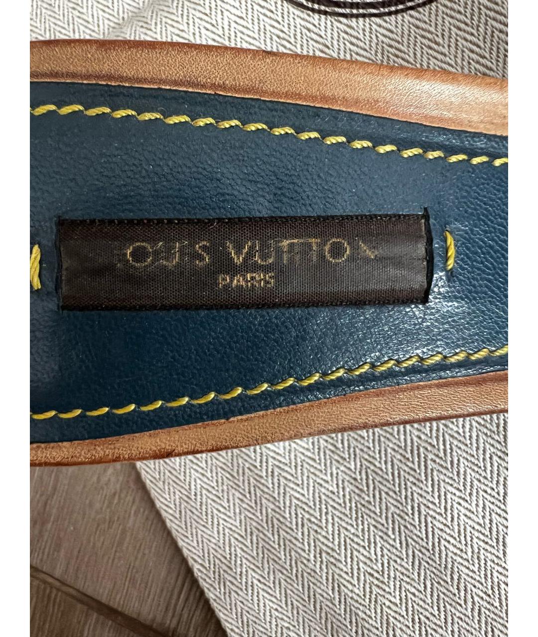 LOUIS VUITTON Синие мюли, фото 5