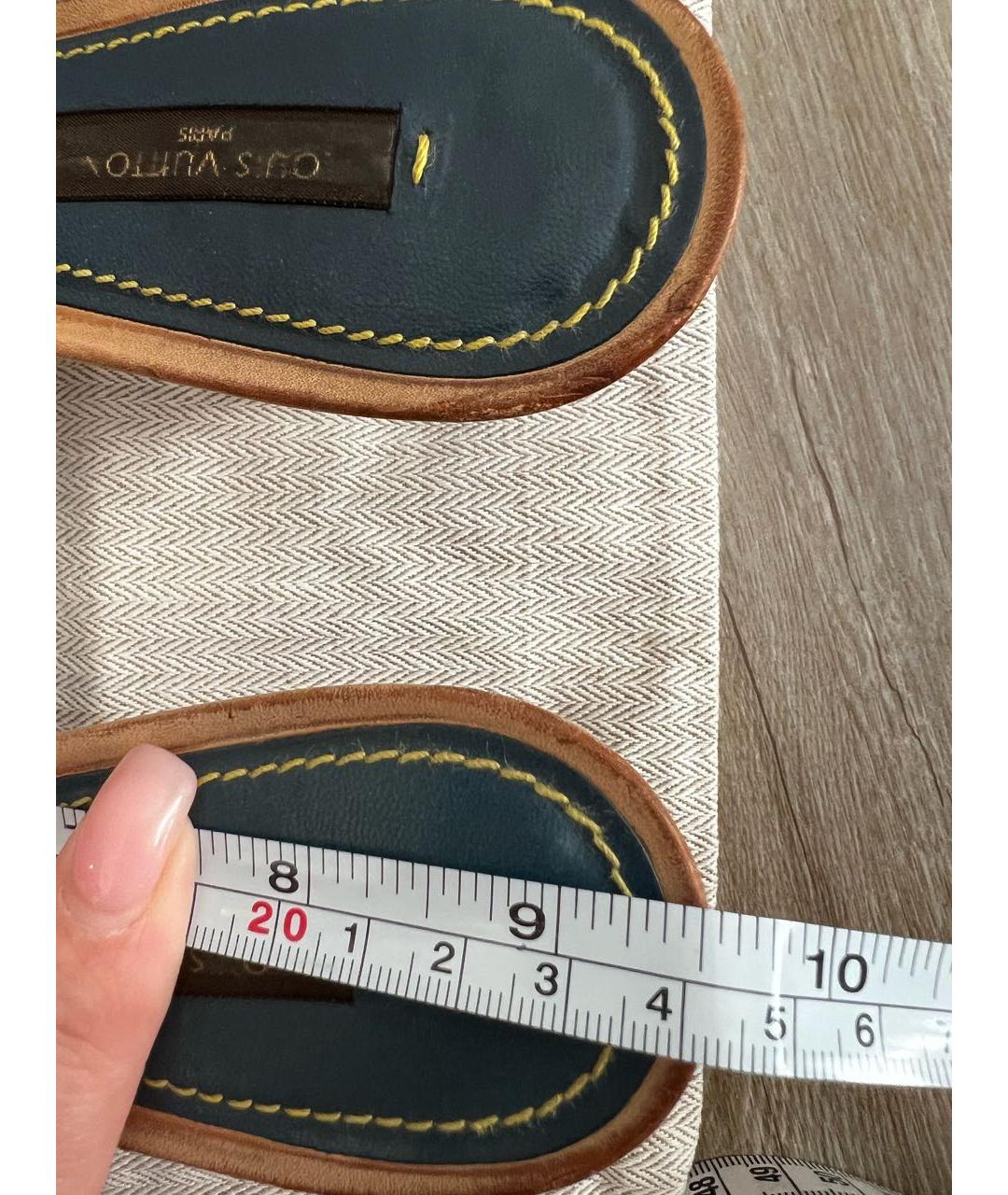 LOUIS VUITTON Синие мюли, фото 7