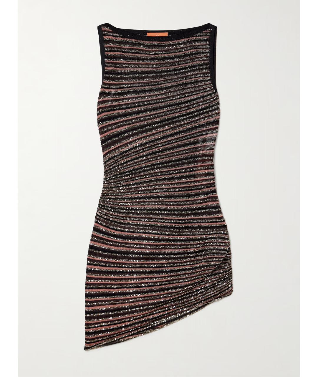 MISSONI Черное полиэстеровое коктейльное платье, фото 5