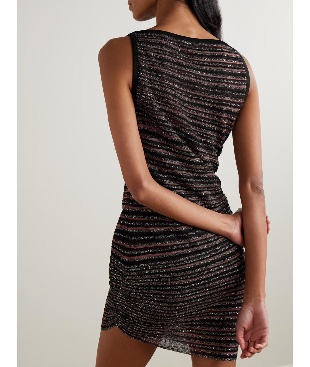MISSONI Черное полиэстеровое коктейльное платье, фото 3