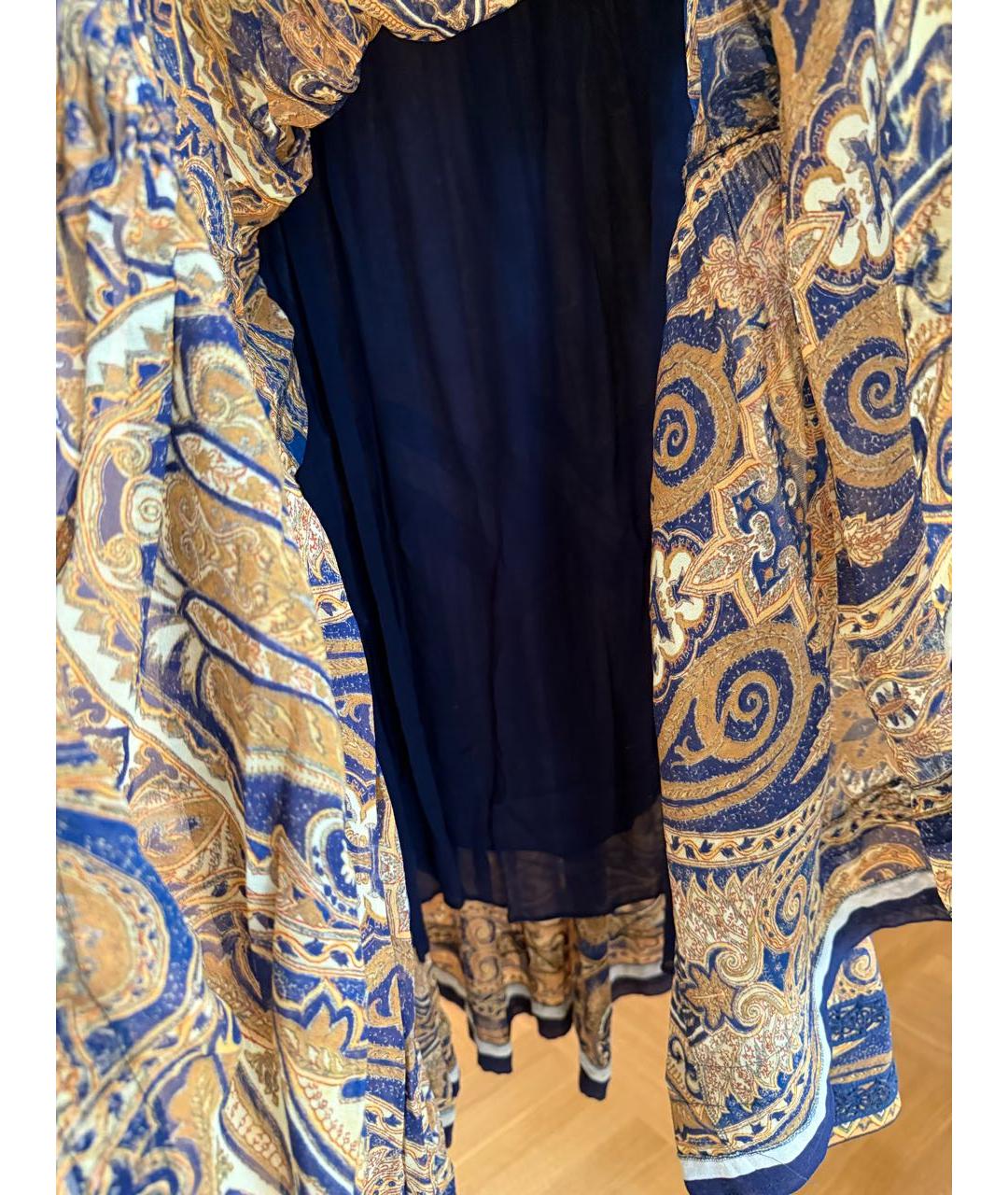 ETRO Мульти шелковое вечернее платье, фото 7