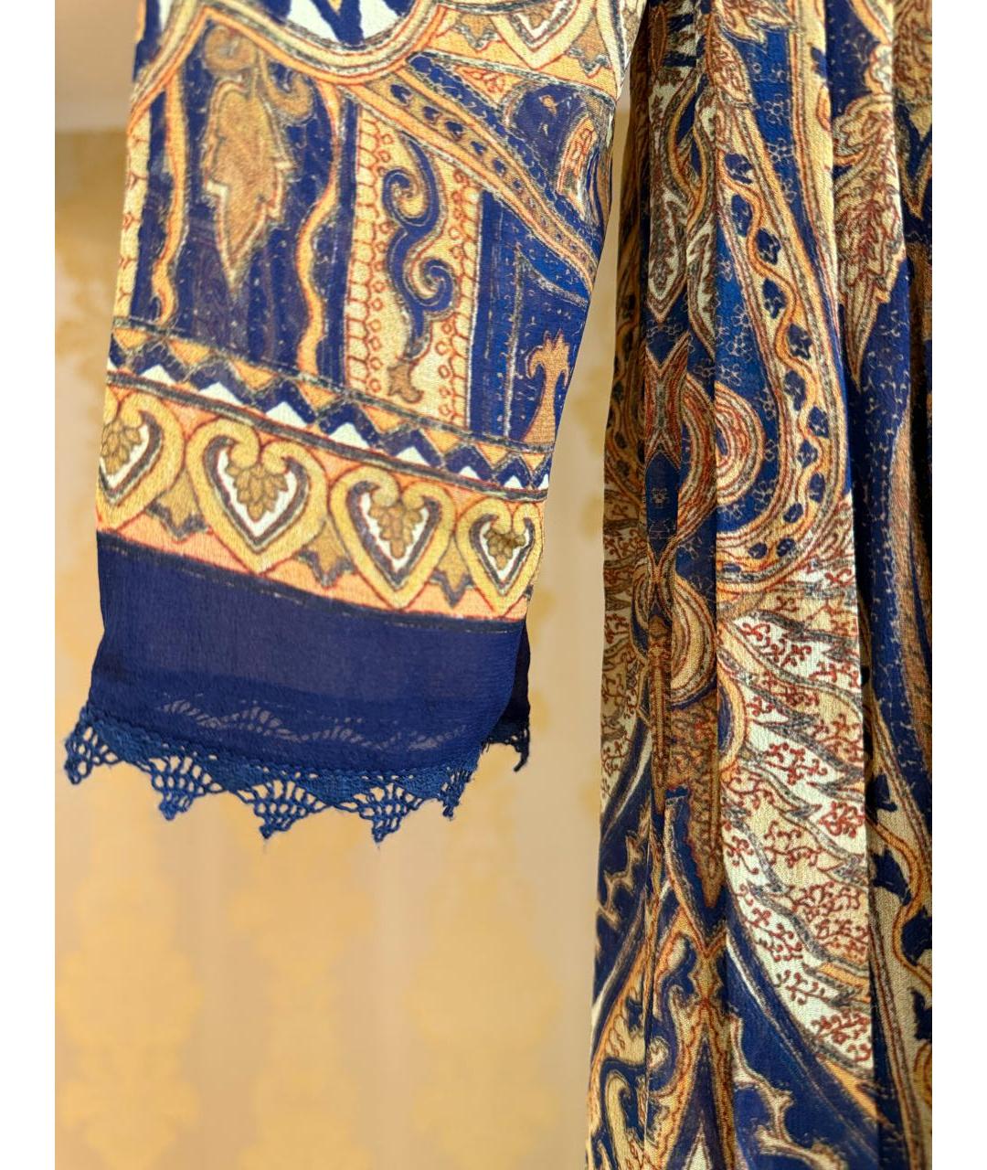 ETRO Мульти шелковое вечернее платье, фото 6
