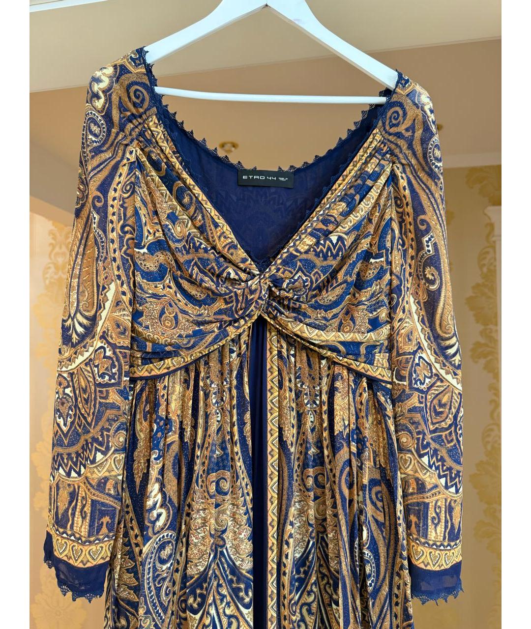 ETRO Мульти шелковое вечернее платье, фото 4