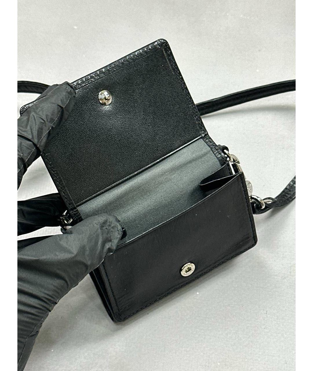 VIVIENNE WESTWOOD Черный кожаный кошелек, фото 6