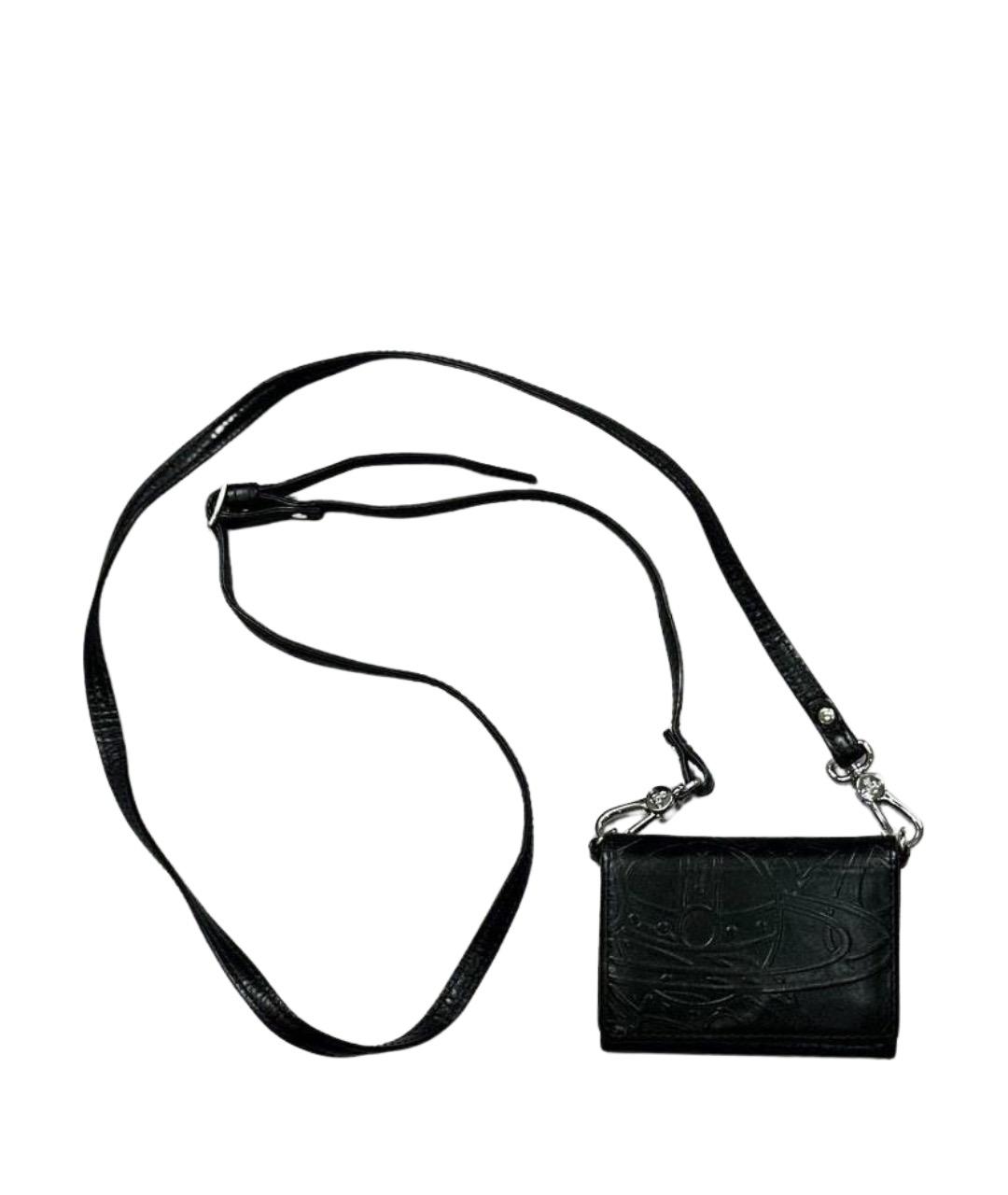 VIVIENNE WESTWOOD Черный кожаный кошелек, фото 1
