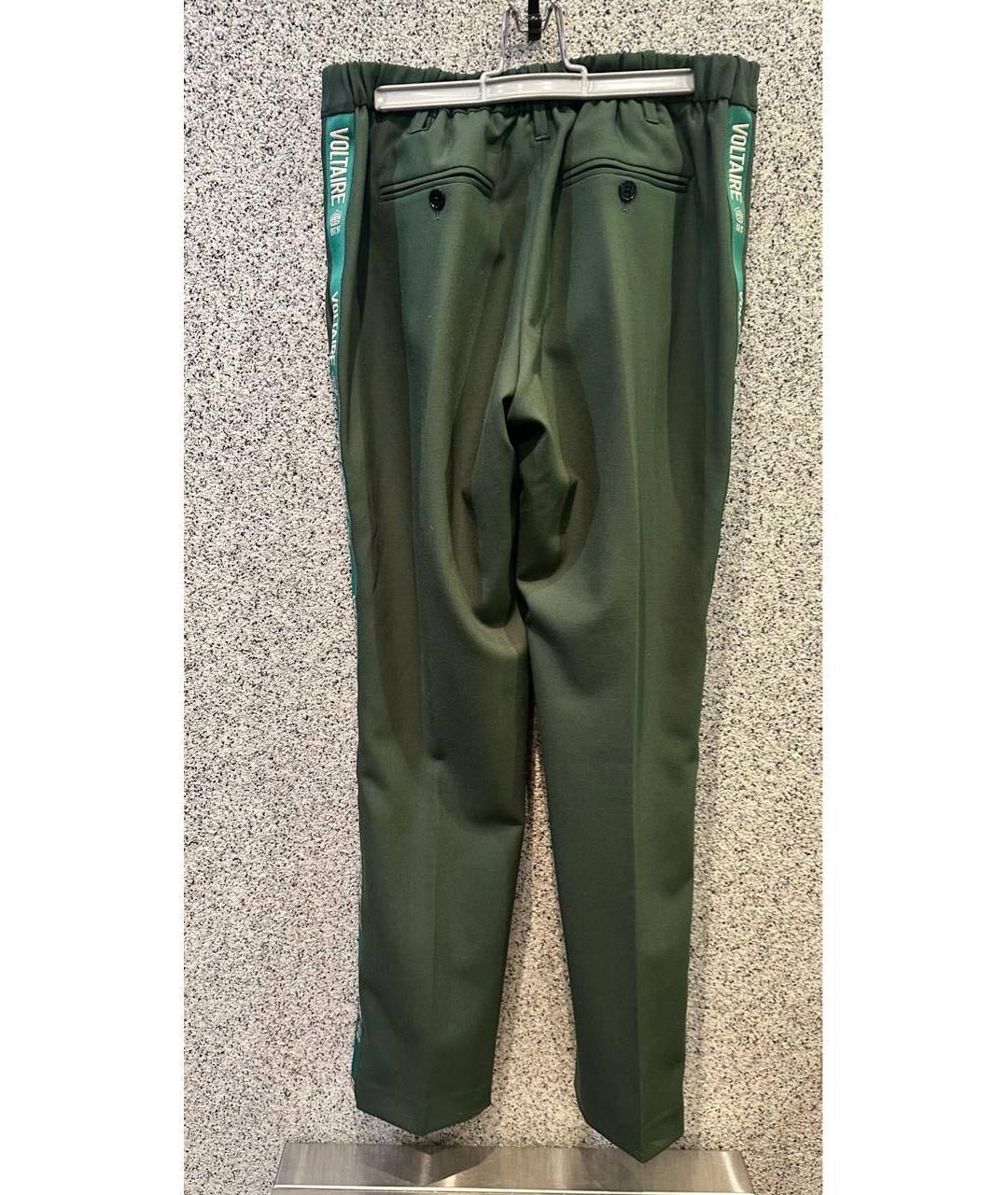 ZADIG & VOLTAIRE Зеленые вискозные прямые брюки, фото 2