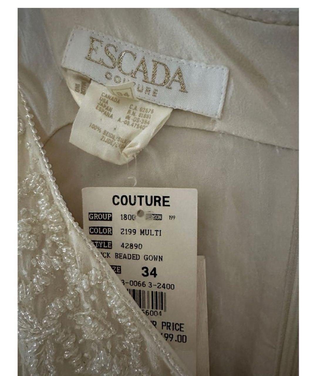 ESCADA Бежевое шелковое вечернее платье, фото 3