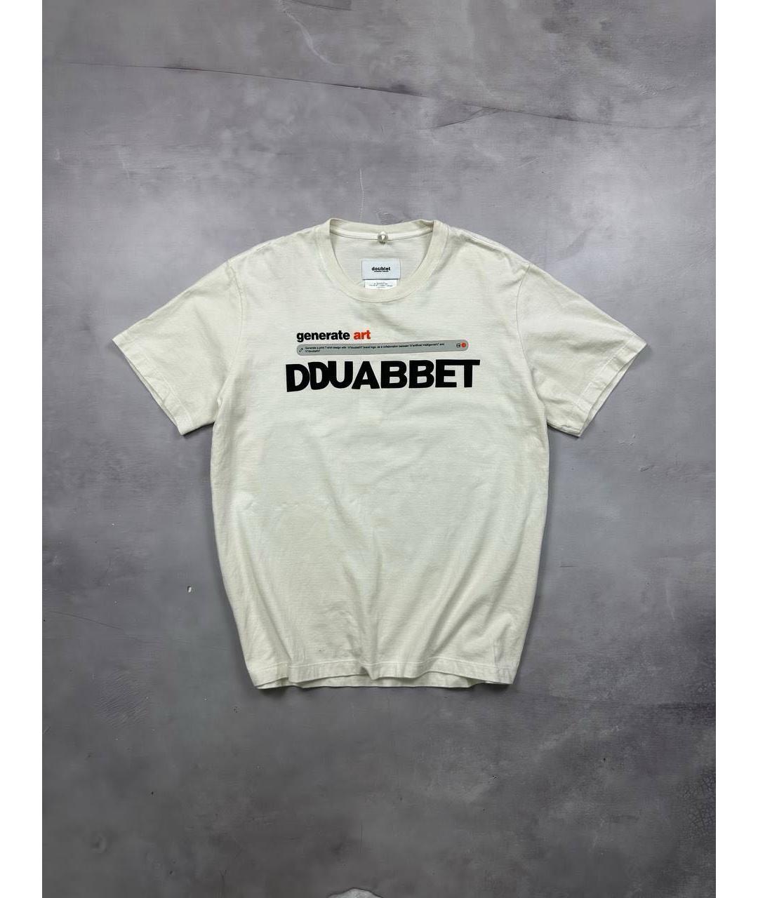DOUBLET Белая хлопковая футболка, фото 9