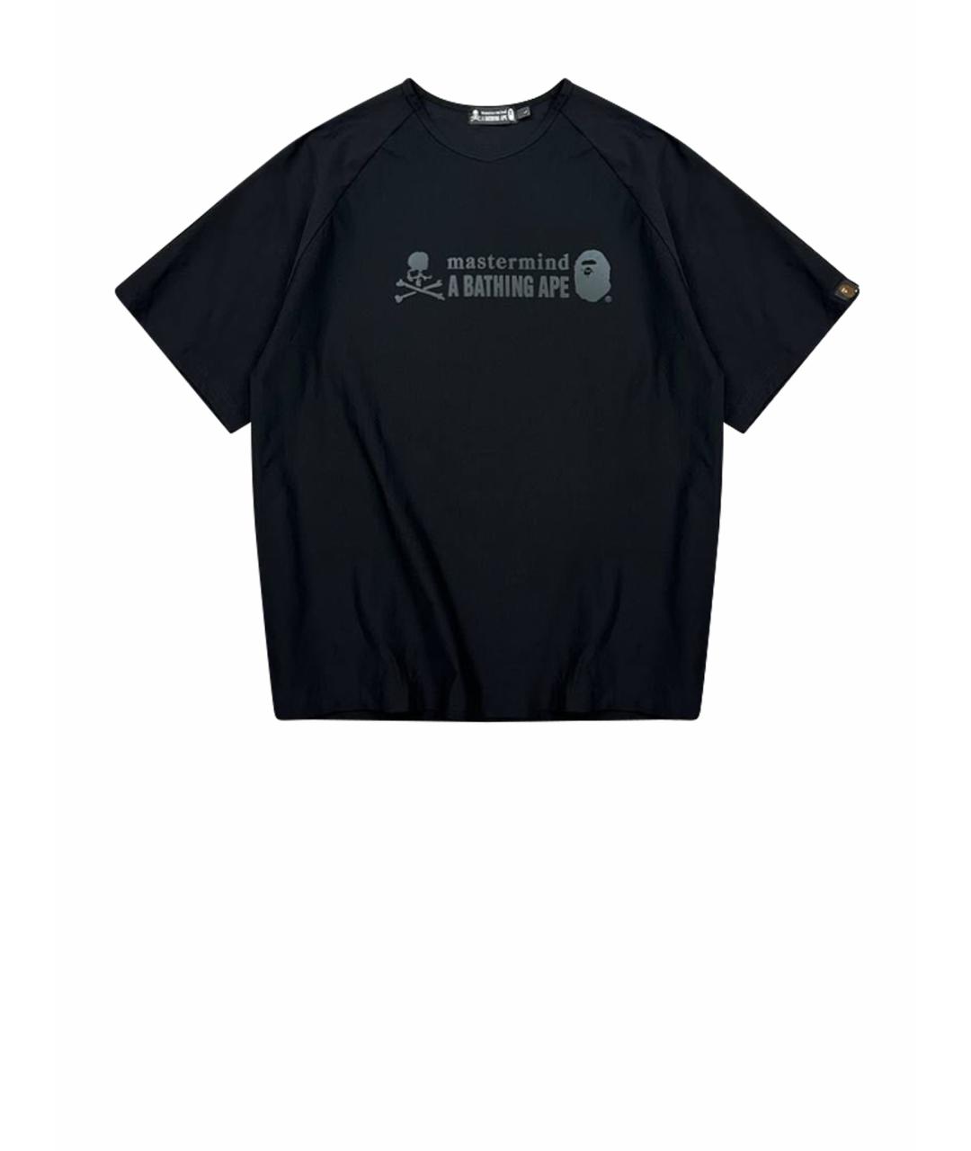 MASTERMIND JAPAN Черная хлопковая футболка, фото 1