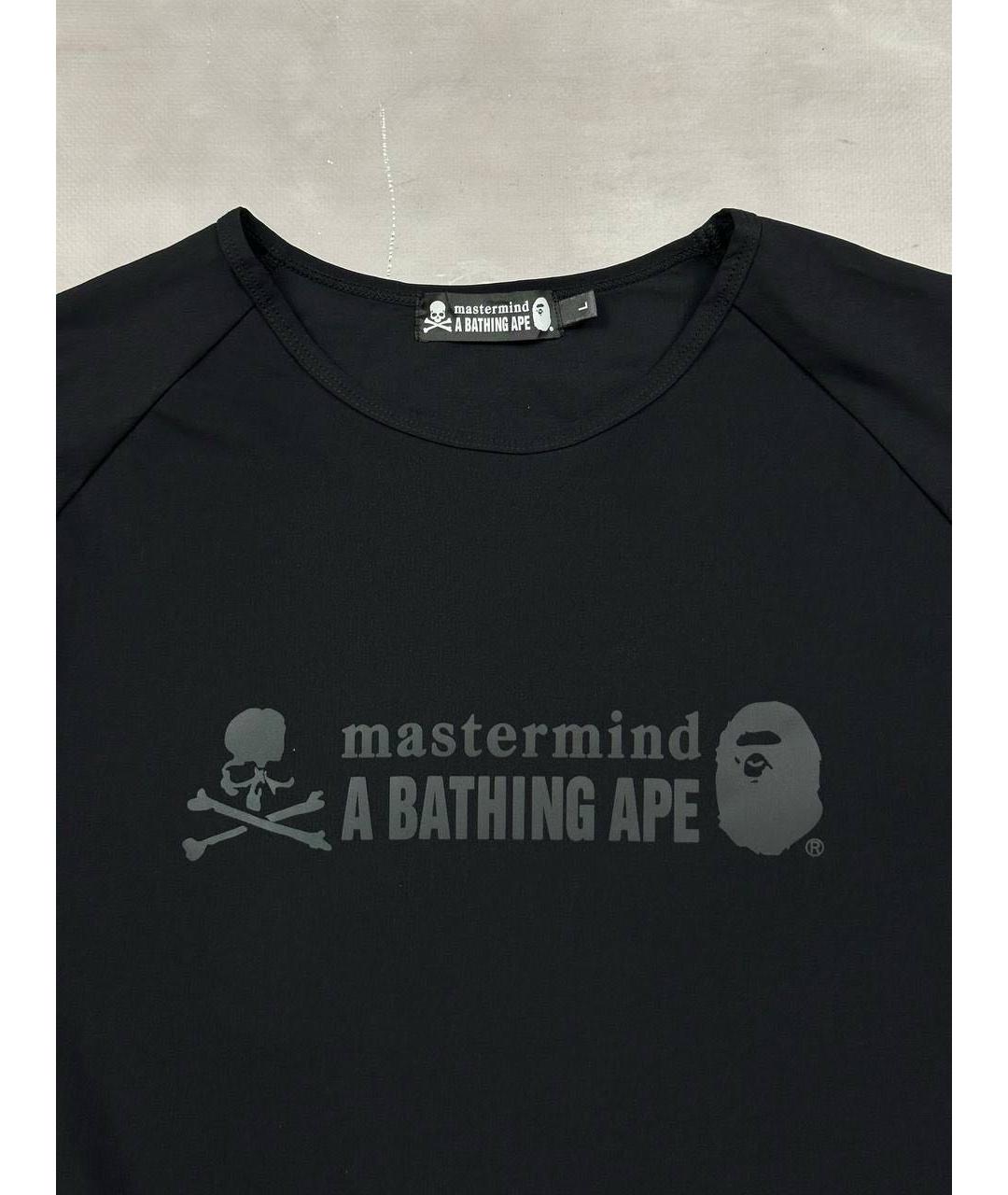 MASTERMIND JAPAN Черная хлопковая футболка, фото 2