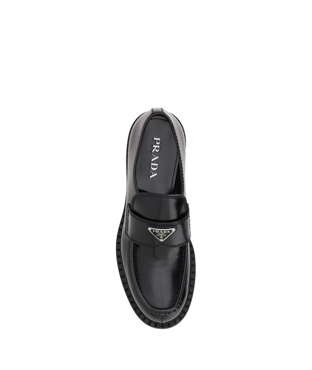 PRADA Черные кожаные лоферы, фото 4