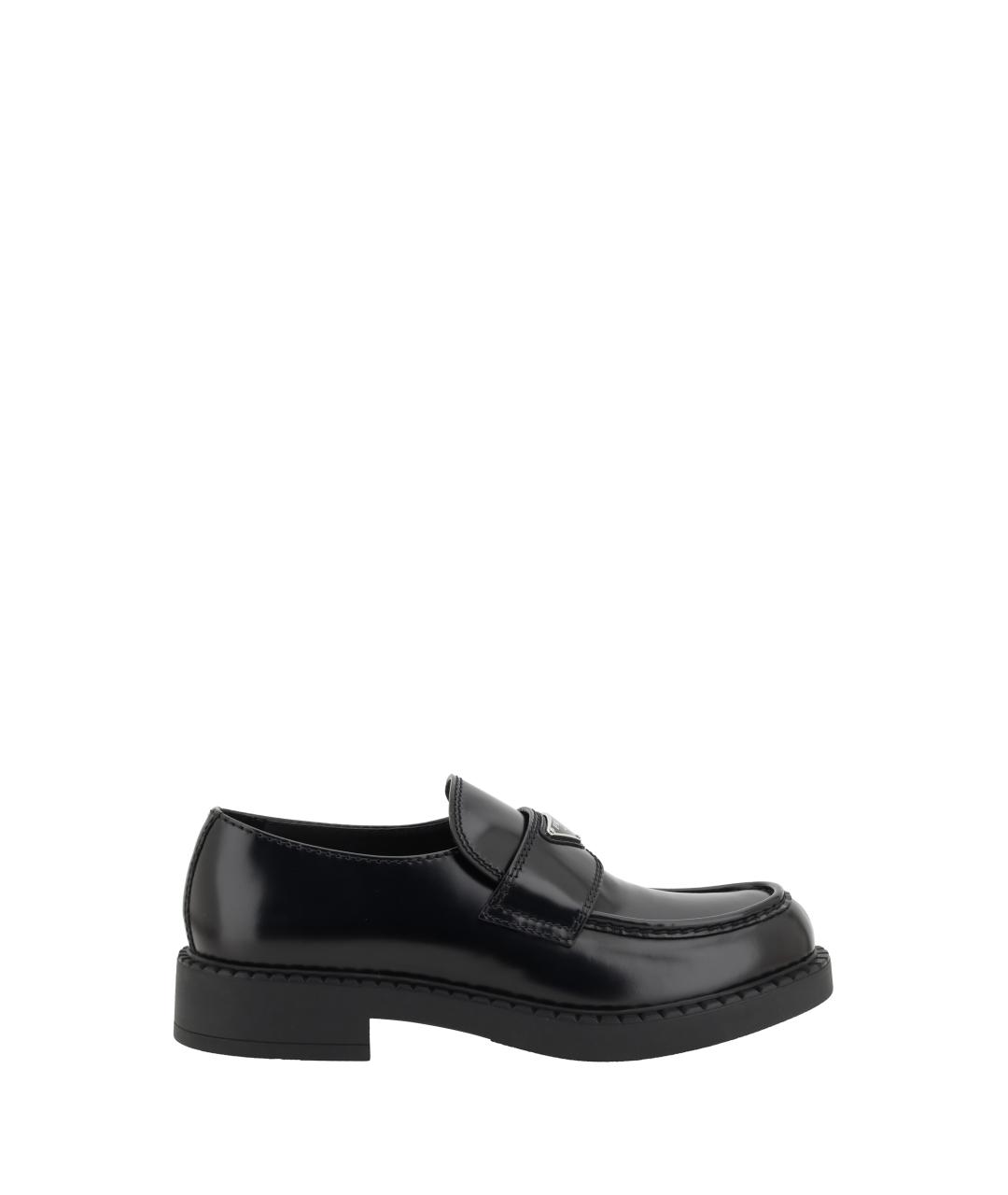 PRADA Черные кожаные лоферы, фото 1