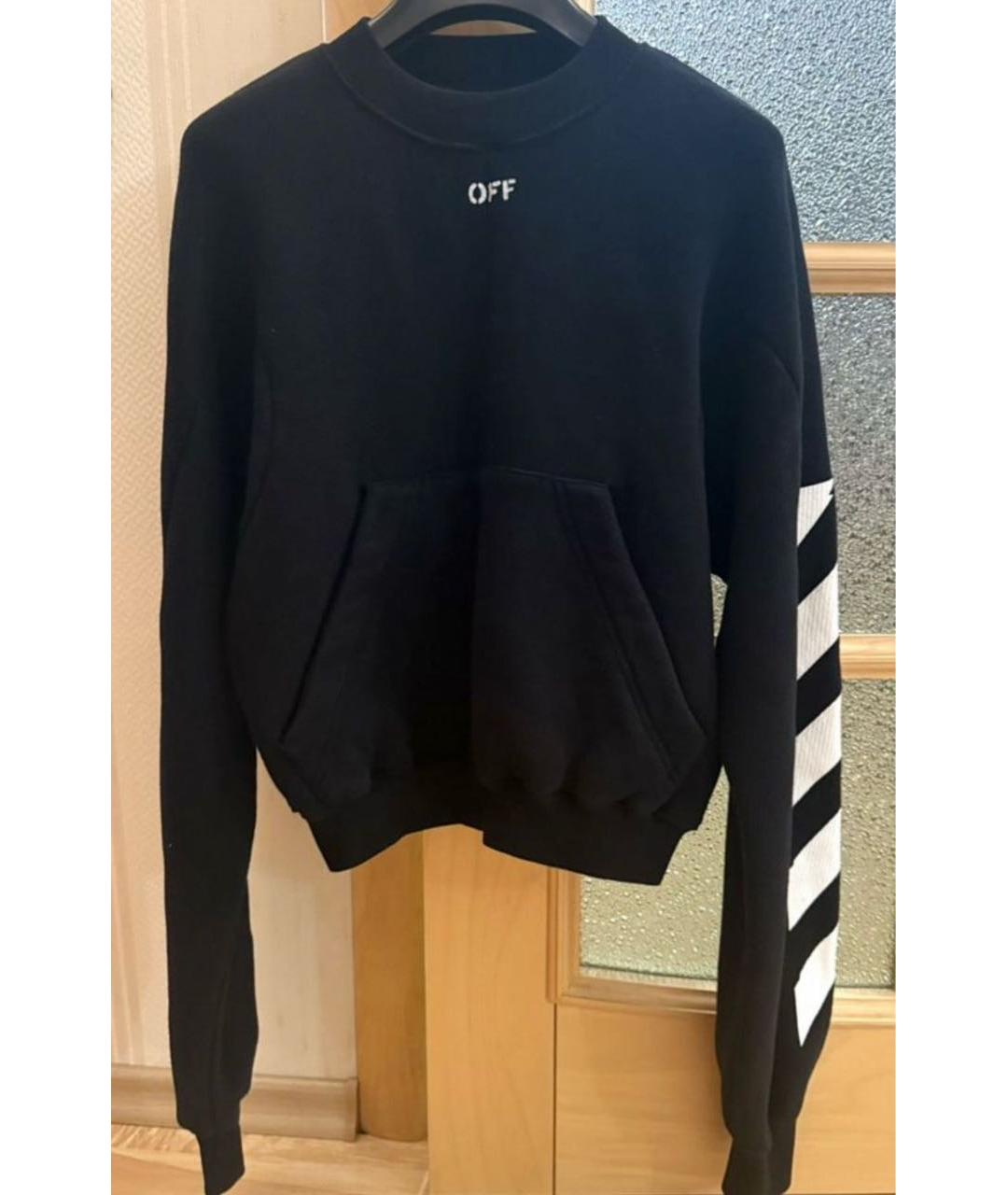 OFF-WHITE Черный хлопковый джемпер / свитер, фото 6
