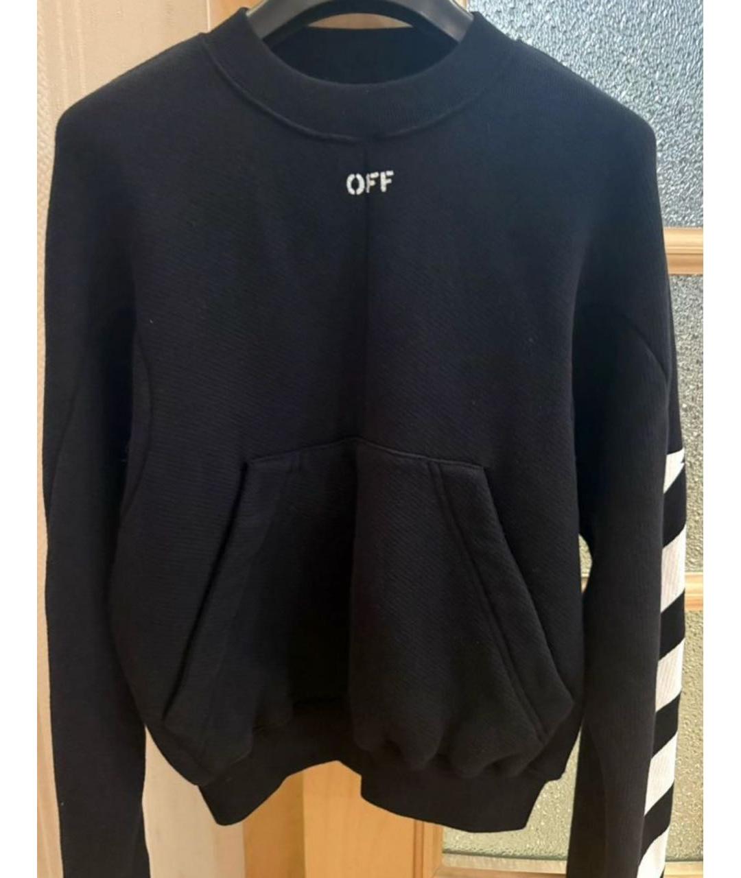 OFF-WHITE Черный хлопковый джемпер / свитер, фото 3
