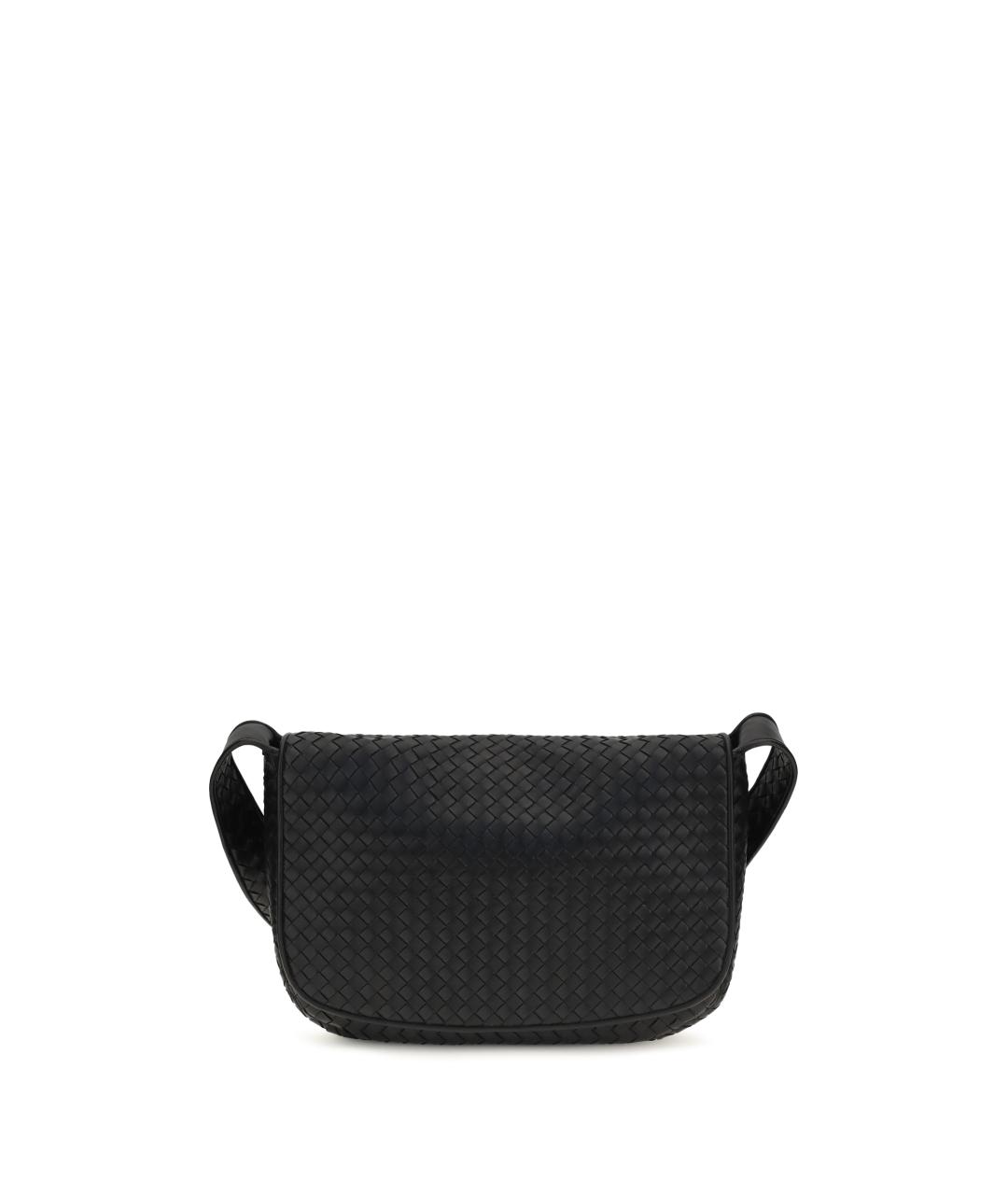 BOTTEGA VENETA Черная кожаная сумка на плечо, фото 1