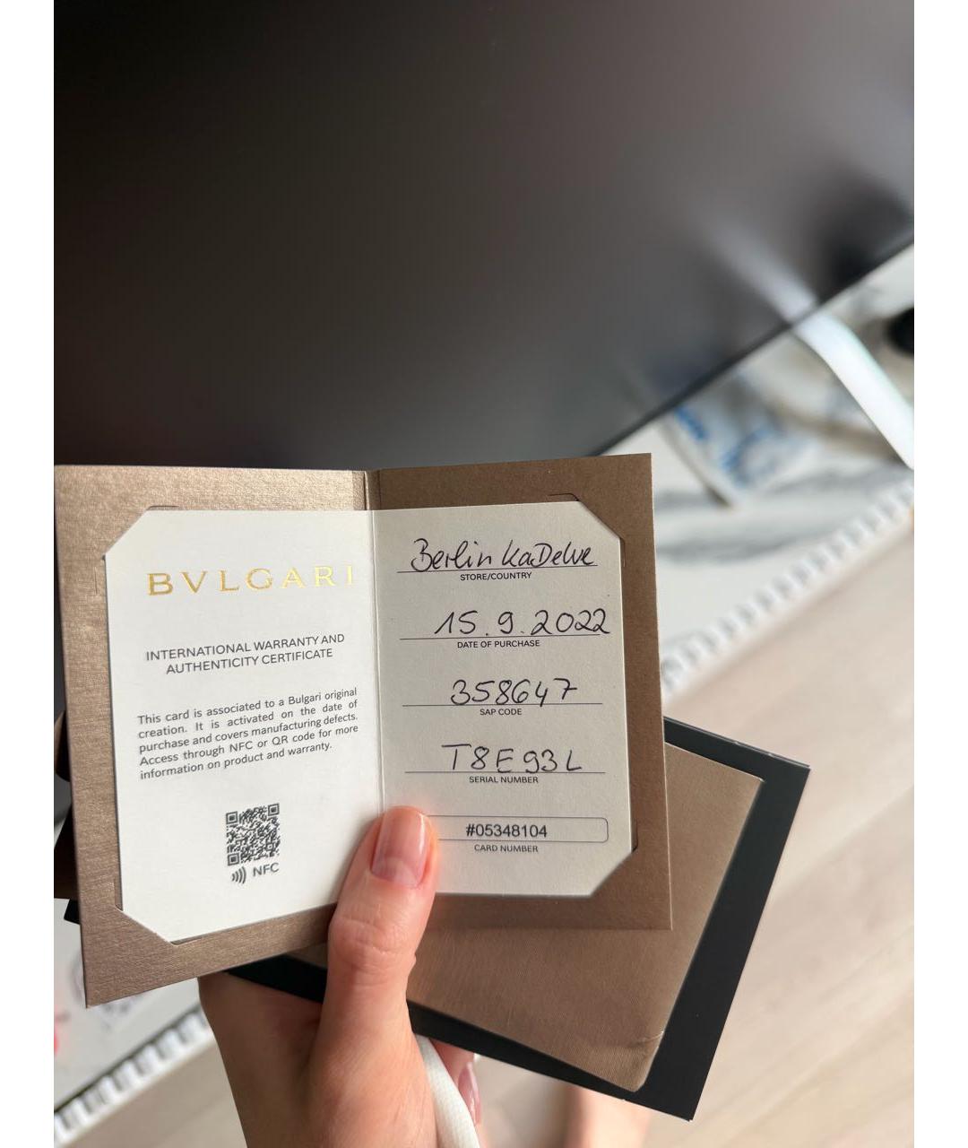 BVLGARI Серебряное кольцо из белого золота, фото 4
